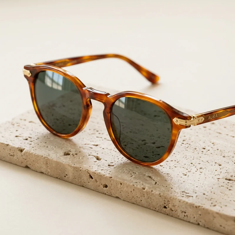 Lunettes Solaires Acétate Écaille & Verres Polarisés UV400